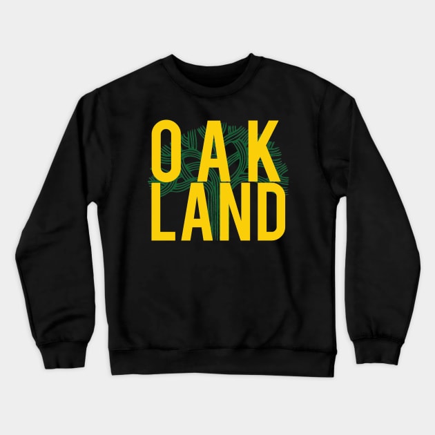 Oakland Tree Crewneck Sweatshirt by mikelcal